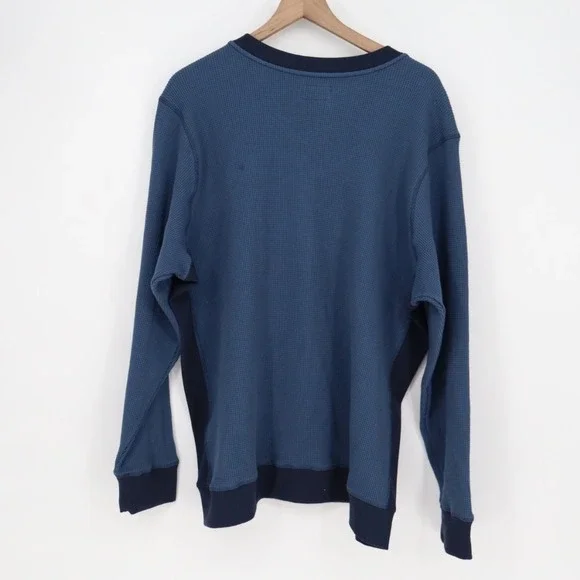 American Giant Colorblock Summit T-Shirt Mens 2XL Blue Waffle Knit Crew Neck - Picture 8 of 9